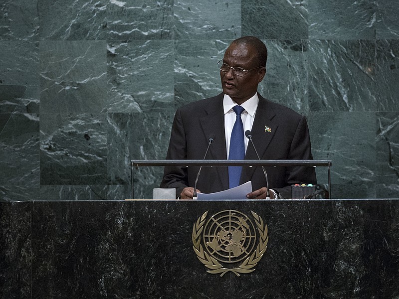 
              South Sudan's Vice President Taban Deng Gai addresses the 71st session of the United Nations General Assembly, at U.N. headquarters, Friday, Sept. 23, 2016. (AP Photo/Craig Ruttle)
            