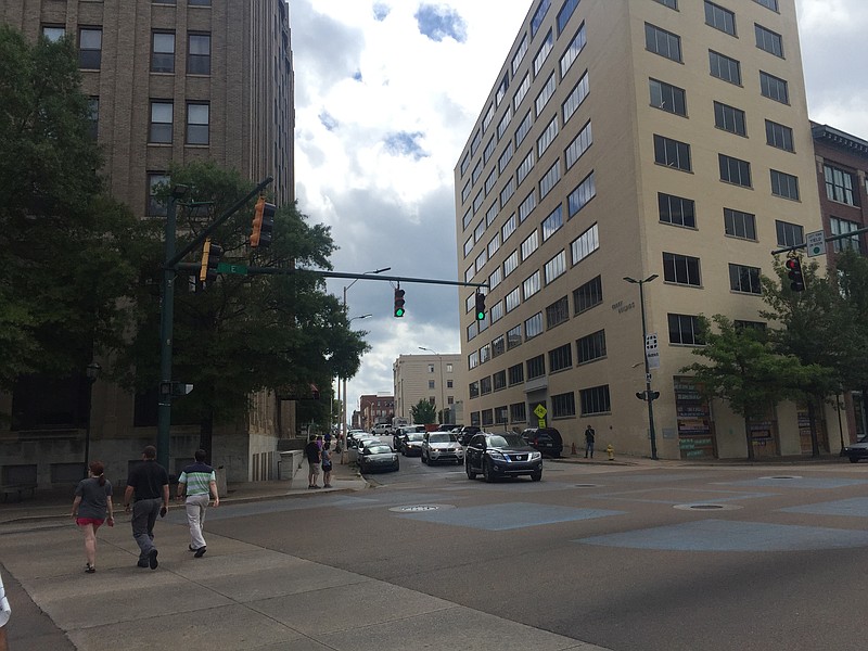 The 10-story Edney building is at the hub of Chattanooga's new Innovation District and is one of the buildings included in the Innovation Office Hop downtown from 2 to 5 p.m. Sunday.