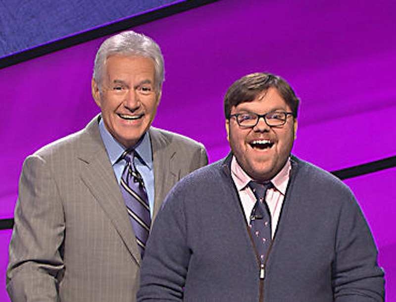 Seth Wilson, seen here with "Jeopardy!" host Alex Trebek, is a 2003 graduate of Notre Dame High School, where he was valedictorian. (Courtesy of Jeopardy Productions, Inc.)