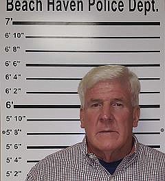 
              This photo provided by Beach Haven Police Department shows Stephen Wojciehowski.  Police say Wojciehowski, who wore a bikini fashioned out of see-through plastic wrap on a New Jersey beach is facing a criminal charge.  He was arrested Monday, Sept. 26, 2016 and was released pending further court proceedings.   (Beach Haven Police Department via AP)
            