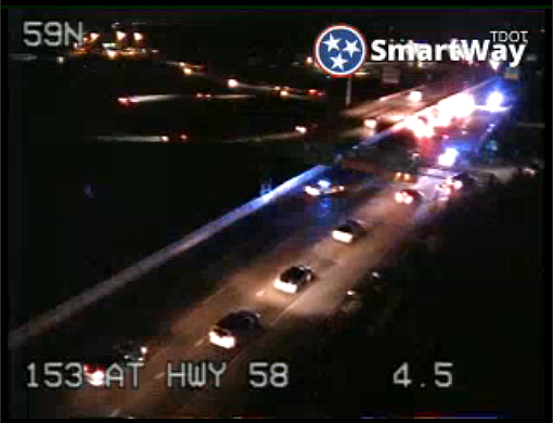 Traffic is being diverted off Highway 153 at Highway 58 in Chattanooga.