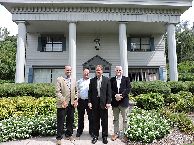 From left are Flegal Insurance Chief Financial Officer/treasurer/agent Rob Stiles, corporate secretary/agent Wil Stiles, President/agent Lane McKown and Personal Insurance Department Manager/agent Brad Denton.