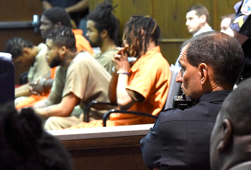 Chattanooga Police Chief Fred Fletcher listens  to proceedings in Judge Barry Steelman's courtroom on Monday afternoon.