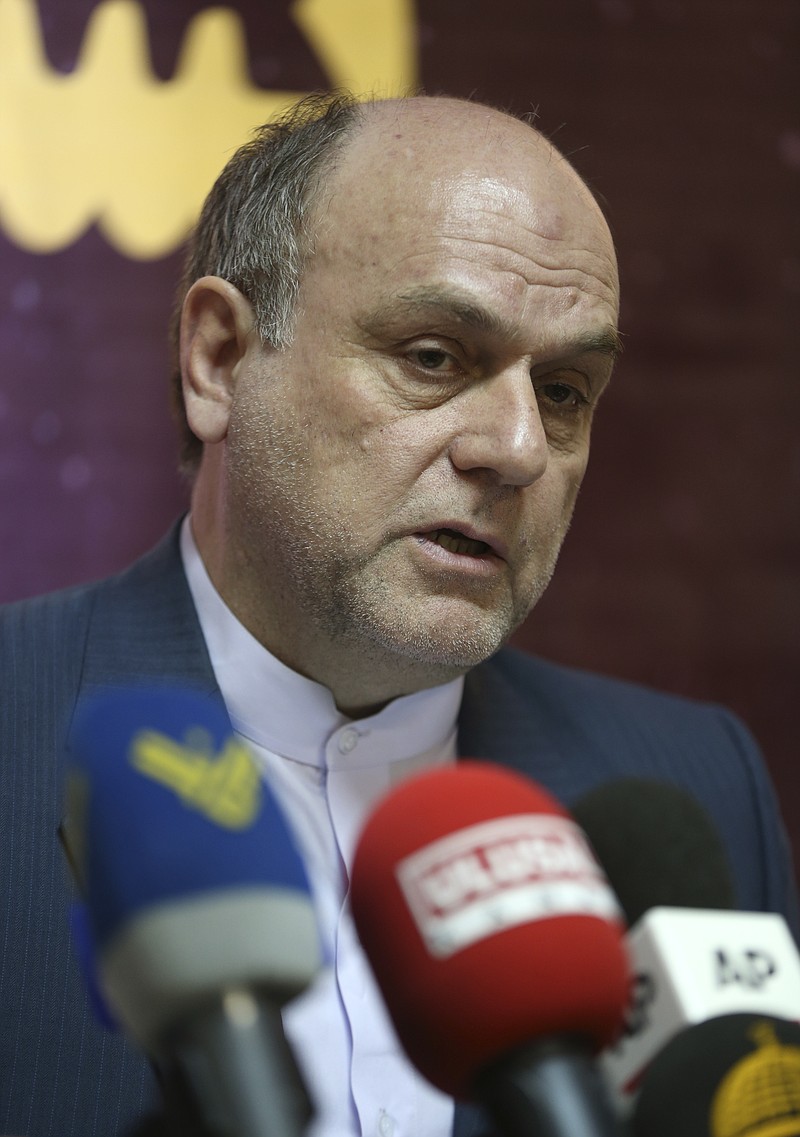 
              The head of Iran's space agency, Mohsen Bahrami, speaks during a news conference at his office, in Tehran, Iran, Tuesday, Oct. 4, 2016. Speaking to reporters at the start of World Space Week, Bahrami said his country is interested in cooperating with NASA. Iran has long harbored ambitions to launch satellites to monitor natural disasters in the earthquake-prone nation. The U.S. and its allies are concerned the same technology could be used to develop long-range missiles. (AP Photo/Vahid Salemi)
            