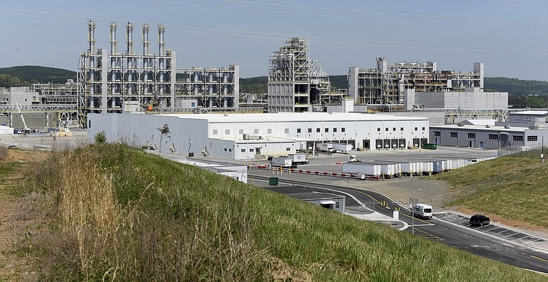 The Wacker plant is photographed after a press briefing and grand opening ceremony for their new $2.5 billion plant on Monday, Apr. 18, 2016, in Charleston, Tenn. 