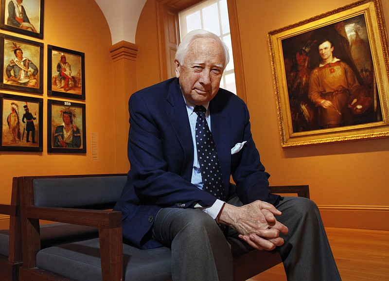 
              FILE - In this May 13, 2011 file photo, historian and author David McCullough poses at the National Portrait Gallery, in Washington. The Pulitzer Prize-winning historian is working on “The Pioneers,” the story of the first settlers of the Northwest Territory. Simon & Schuster said Thursday, Oct. 6, 2016, the book is scheduled for 2019. (AP Photo/Jacquelyn Martin, File)
            