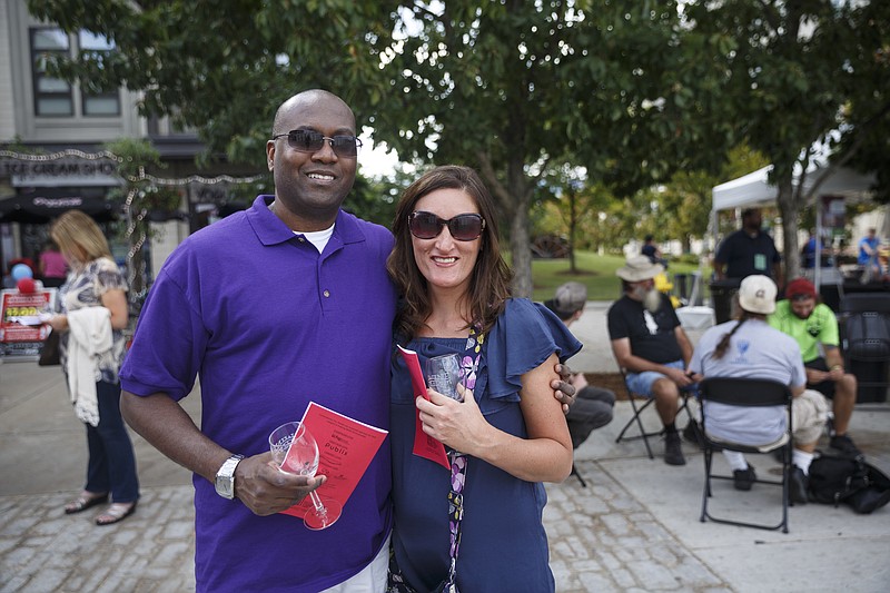 Rufus Houston and Shelly Sexton at Wine Over Water.