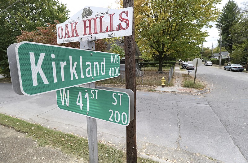 Staff Photo by Dan Henry / The Chattanooga Times Free Press- 10/17/16. The intersection of Kirkland Ave and W.41 st. was the site of a weekend shooting that sent a young lady to the hospital with critical conditions. 