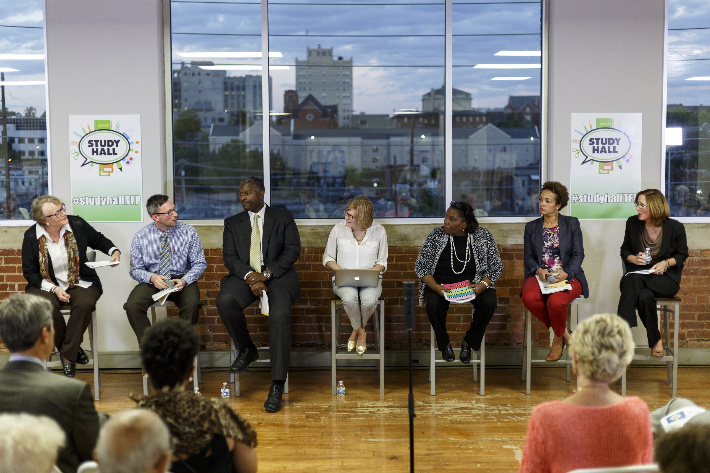 A panel answers questions during a forum hosted by the Times Free Press titled