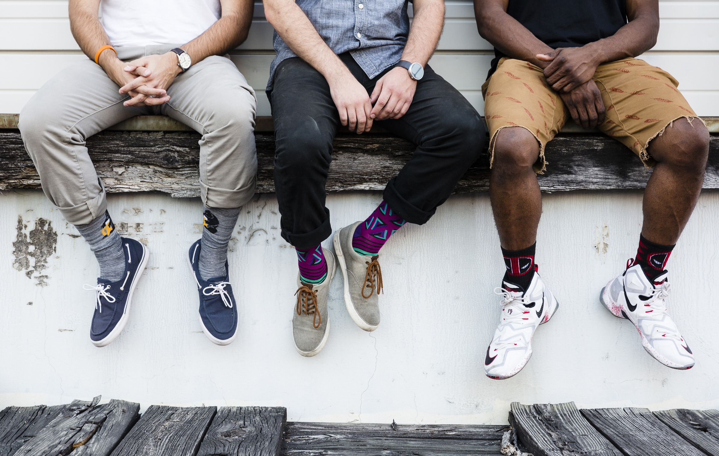 From a bear hugging a beer to Deadpool socks and funky patterns, socks allow for personal expression, as these three local men would attest.