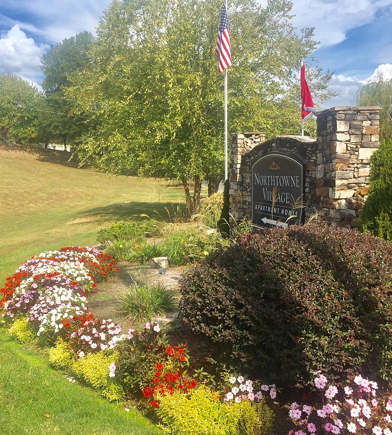 The entrance to the Northtowne Village apartments is on Gadd Road near Highway 153. The 180-unit apartment complex was sold this week.