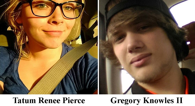 Gregory Knowles II and Tatum Renee Pierce, both 16, were reported missing by the Bradley County Sheriff's Office.