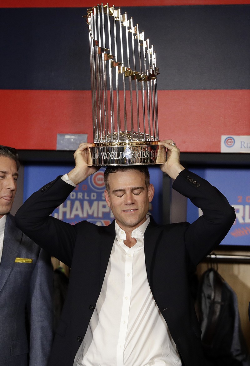 Red Sox presented World Series trophy 