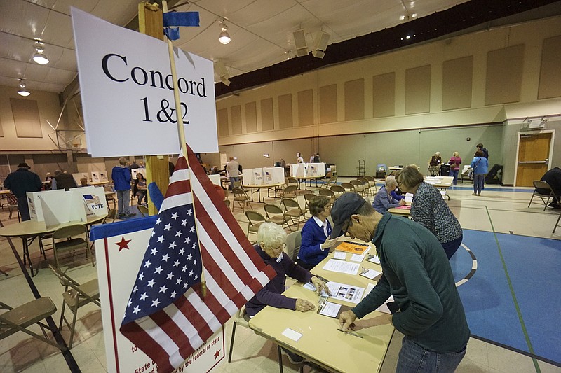 Area residents vote at Concord Baptist Church in East Brainerd earlier this year on Super Tuesday.
