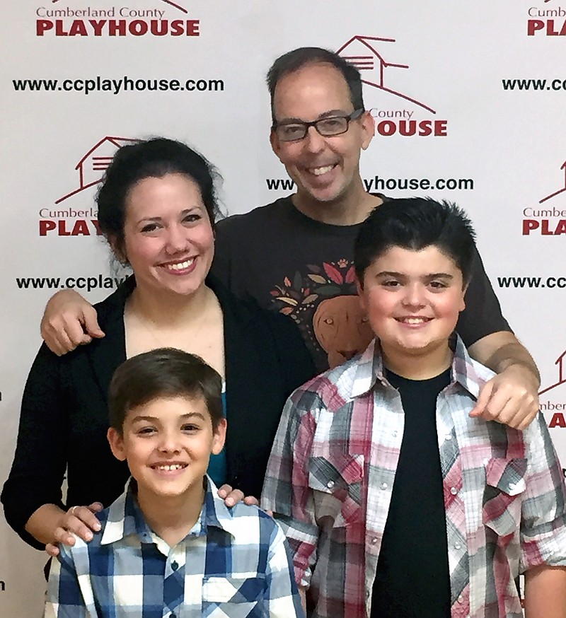 Clockwise from bottom left, Chavin Medina, Lauren Marshall, Jason Ross and Davis Kappel star as the Parker family in "A Christmas Story: The Musical," now playing at the Cumberland County Playhouse in Crossville, Tenn.