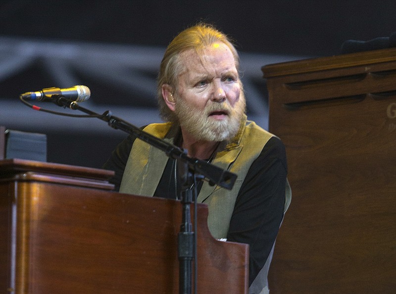 
              FILE - In this April 25, 2015 file photo, Gregg Allman performs during the 2015 Stagecoach Festival in Indio, Calif. Allman has cancelled or rescheduled his shows throughout 2016 and the beginning of 2017 after a vocal cord injury. The 68-year-old musician said in a statement posted on his website Tuesday, Nov. 8, 2016, he is taking several months off from touring so he can “focus on his health.” (Photo by Paul A. Hebert/Invision/AP, File)
            