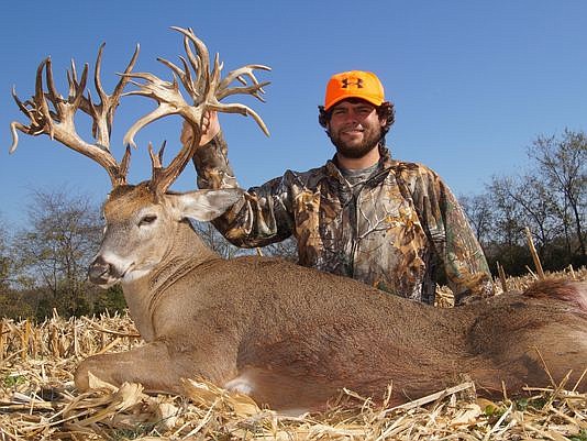 This deer may break the world record for rack size. 