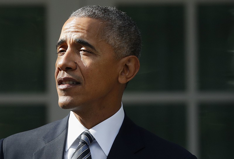 President Barack Obama speaks about the election, Wednesday, Nov. 9, 2016, in the Rose Garden of the White House in Washington. (AP Photo/Pablo Martinez Monsivais)