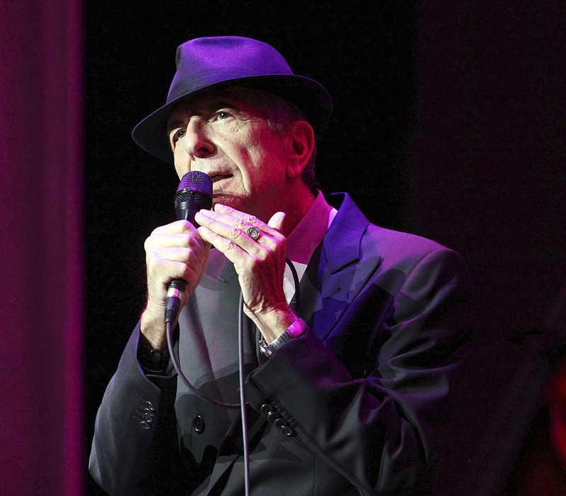  In this March 22, 2013 file photo, Leonard Cohen performs on the Old Ideas World Tour, at The Fabulous Fox Theatre in Atlanta. 
