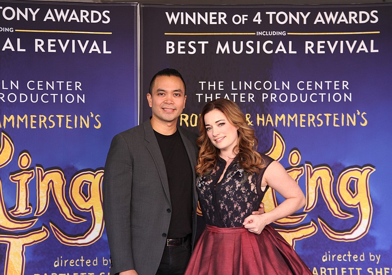 
              This Oct. 18, 2016 photo, Jose Llana, left, and Laura Michelle Kelly appear in New York. Llana will star as the king of Siam, and Laura Michelle Kelly as Anna in the national tour of the Rodgers and Hammerstein classic "The King and I." (AP Photo/Mark Kennedy)
            