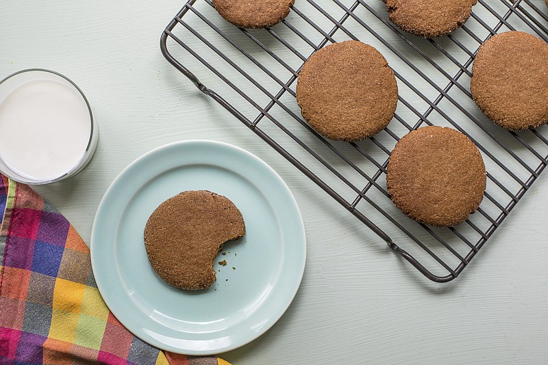 Not much to look at compared to its flashy holiday brethren, but a Chewy Molasses Cookie pliant and spice-scented and kind of perfect. (Sarah E. Crowder via AP)