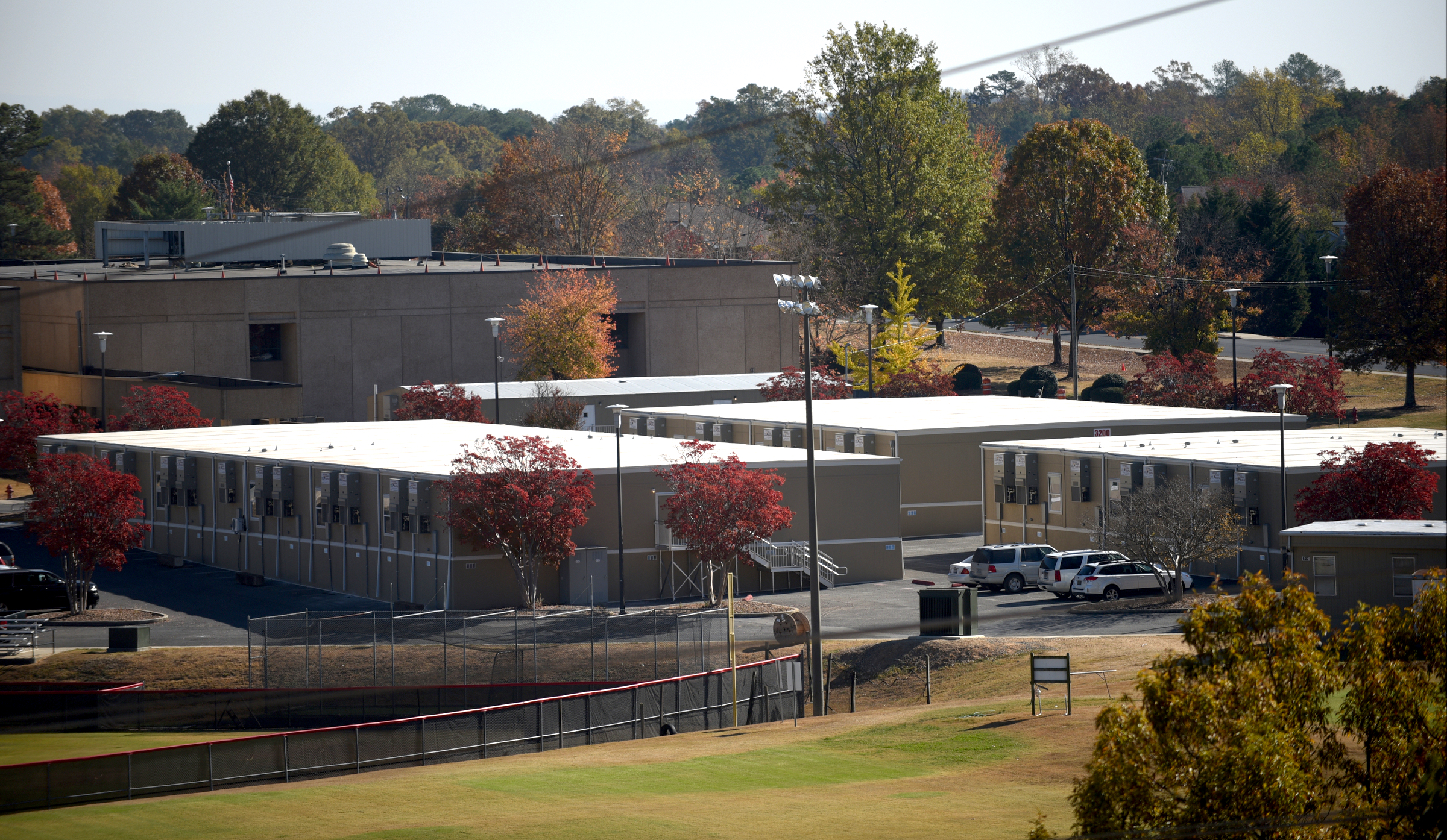 External buildings house 26 classrooms Wednesday, Nov. 16, 2016 at Dalton High School.