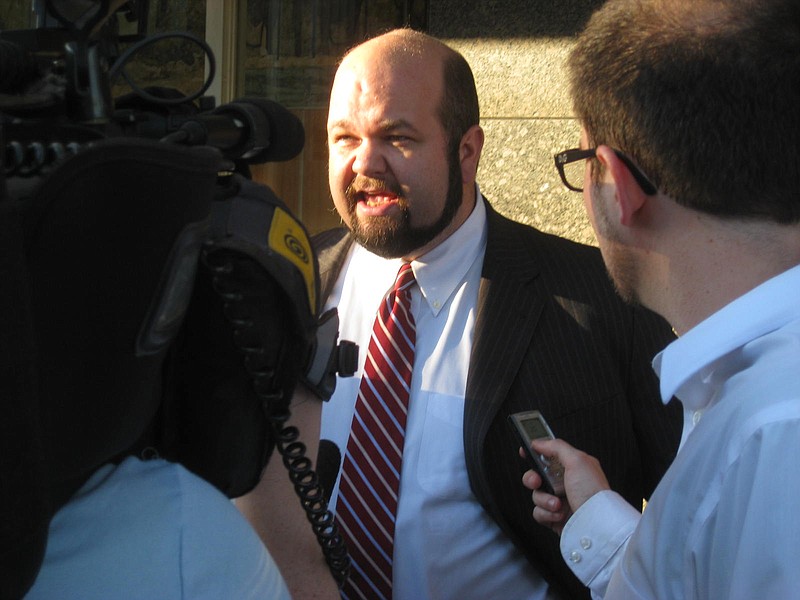 Robert Barnes is interviewed by reporters while representing actor Wesley Snipes in a 2011 tax evasion case.