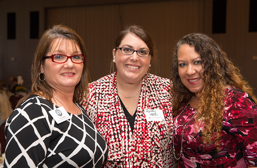 Fran Barker, Ashley Hollis and Rebecca Styles