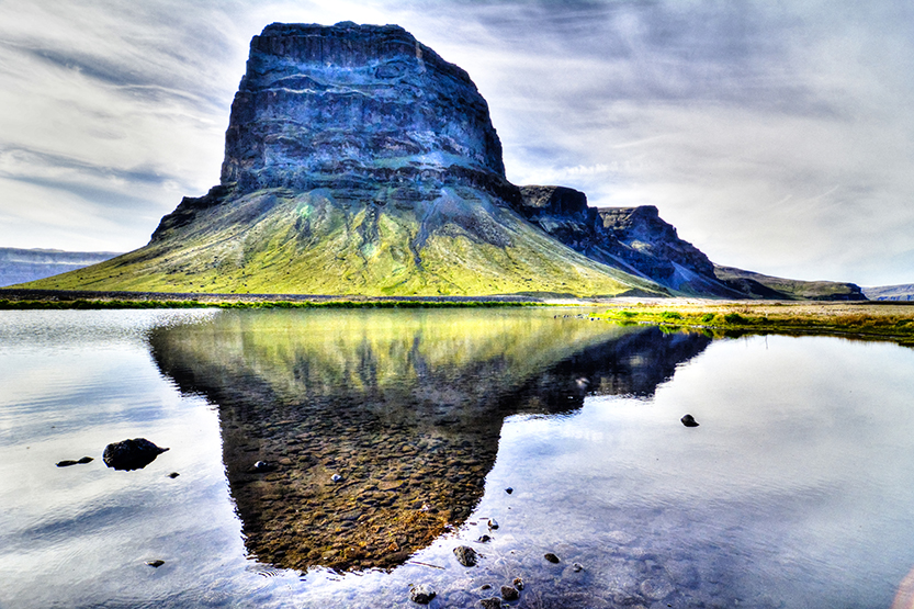After glaciers leave the earth barren, water pools to create crystal-clear lakes.