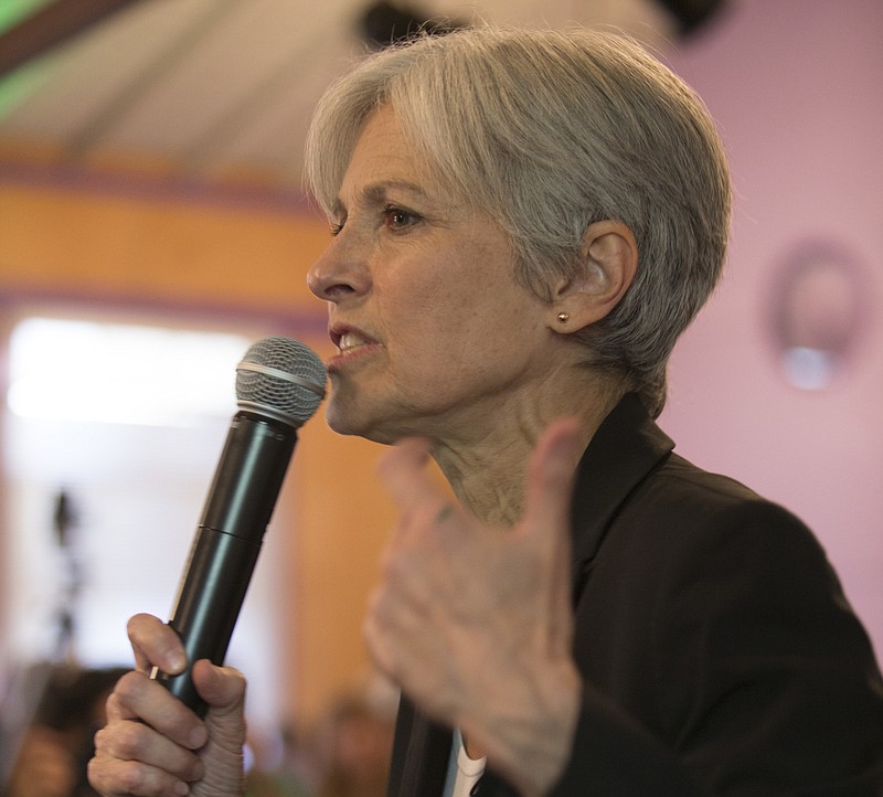 In this Oct. 6, 2016 file photo, Green party presidential candidate Jill Stein in Oakland, Calif. 