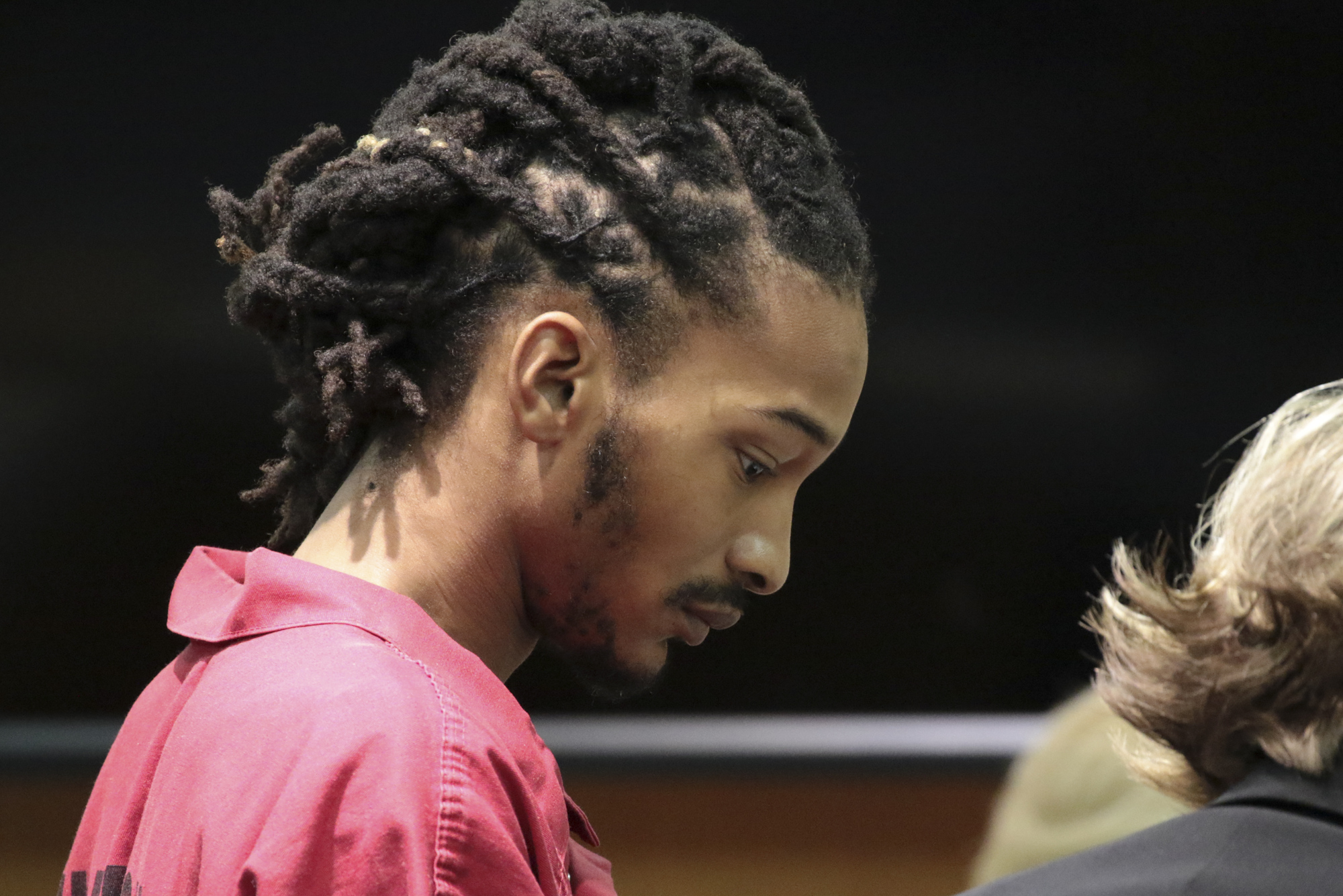 Staff Photo by Dan Henry / The Chattanooga Times Free Press- 11/29/16. Johnthony Walker, the bus driver charged in the school bus crash on Talley Road that left six children dead and others injured on November 21, makes his first appearance in Judge Lila Statom's courtroom on Tuesday, November 29, 2016.
