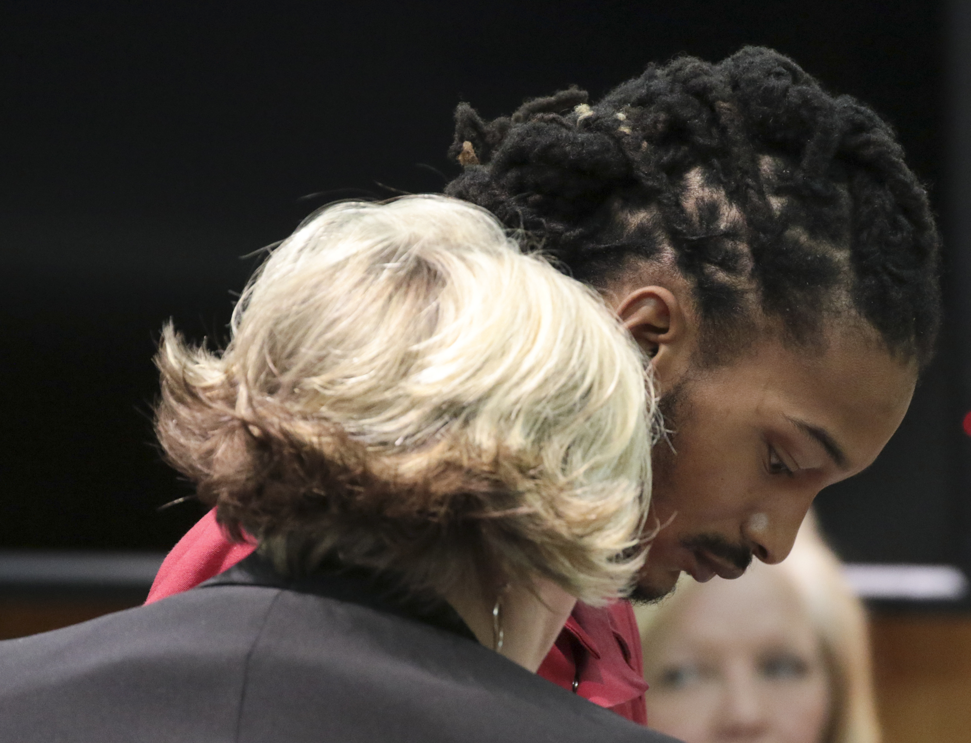 Staff Photo by Dan Henry / The Chattanooga Times Free Press- 11/29/16. Johnthony Walker, the bus driver charged in the school bus crash on Talley Road that left six children dead and others injured on November 21, makes his first appearance in Judge Lila Statom's courtroom on Tuesday, November 29, 2016.