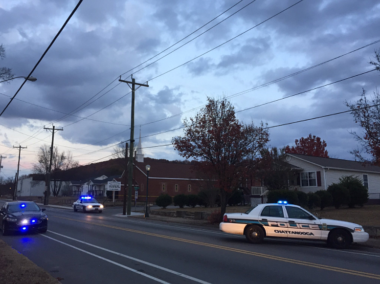 The scene of a shooting on the 2800 block of Dodson Ave. 