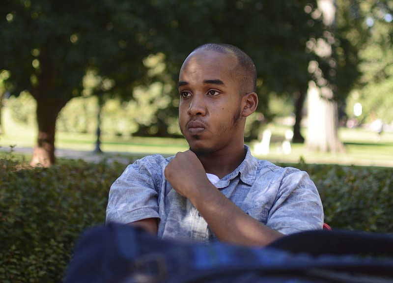 FILE - This August 2016 file photo provided by TheLantern.com shows Abdul Razak Ali Artan in Columbus, Ohio. Authorities identified Artan as the Somali-born Ohio State University student who plowed his car into a group of pedestrians on campus and then got out and began stabbing people with a knife Monday, Nov. 28, 2016, before he was shot to death by an officer. Leaders of the mosque say they don't remember Artan, and Ohio State's Muslim and Somali student groups say he wasn't affiliated with their organizations. (Kevin Stankiewicz/TheLantern.com via AP, File)
