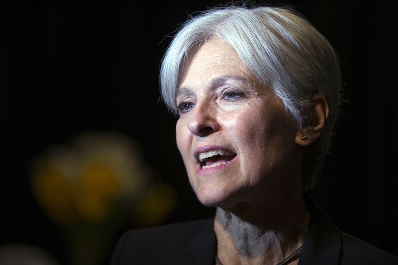 
              FILE - In this Oct. 6, 2016 file photo, Green party presidential candidate Jill Stein meets her supporters during a campaign stop at Humanist Hall in Oakland, Calif. Green Party-backed voters dropped a court case Saturday night, Dec. 3, 2016, that had sought to force a statewide recount of Pennsylvania's Nov. 8 presidential election, won by Republican Donald Trump, in what Green Party presidential candidate Stein had framed as an effort to explore whether voting machines and systems had been hacked and the election result manipulated. (AP Photo/D. Ross Cameron)
            