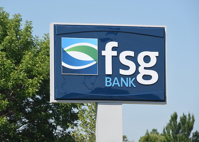 The new FSG Bank branch sign  is seen on Tuesday, Aug. 4, 2015, on Keith Street in Cleveland, Tenn.