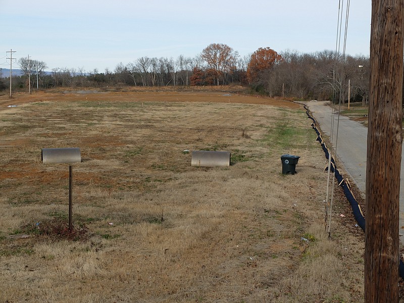 Grading work is evident on a portion of this property on Central Avenue in Alton Park. The award of a construction contract this week by the city council set the wheels in motion in this view looking north at 3501 Central Ave.