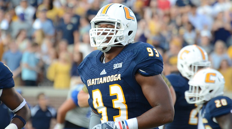 UTC senior Keionta Davis from Red Bank High School was named the top defensive lineman in the FCS in 2016 by HeroSports.com.