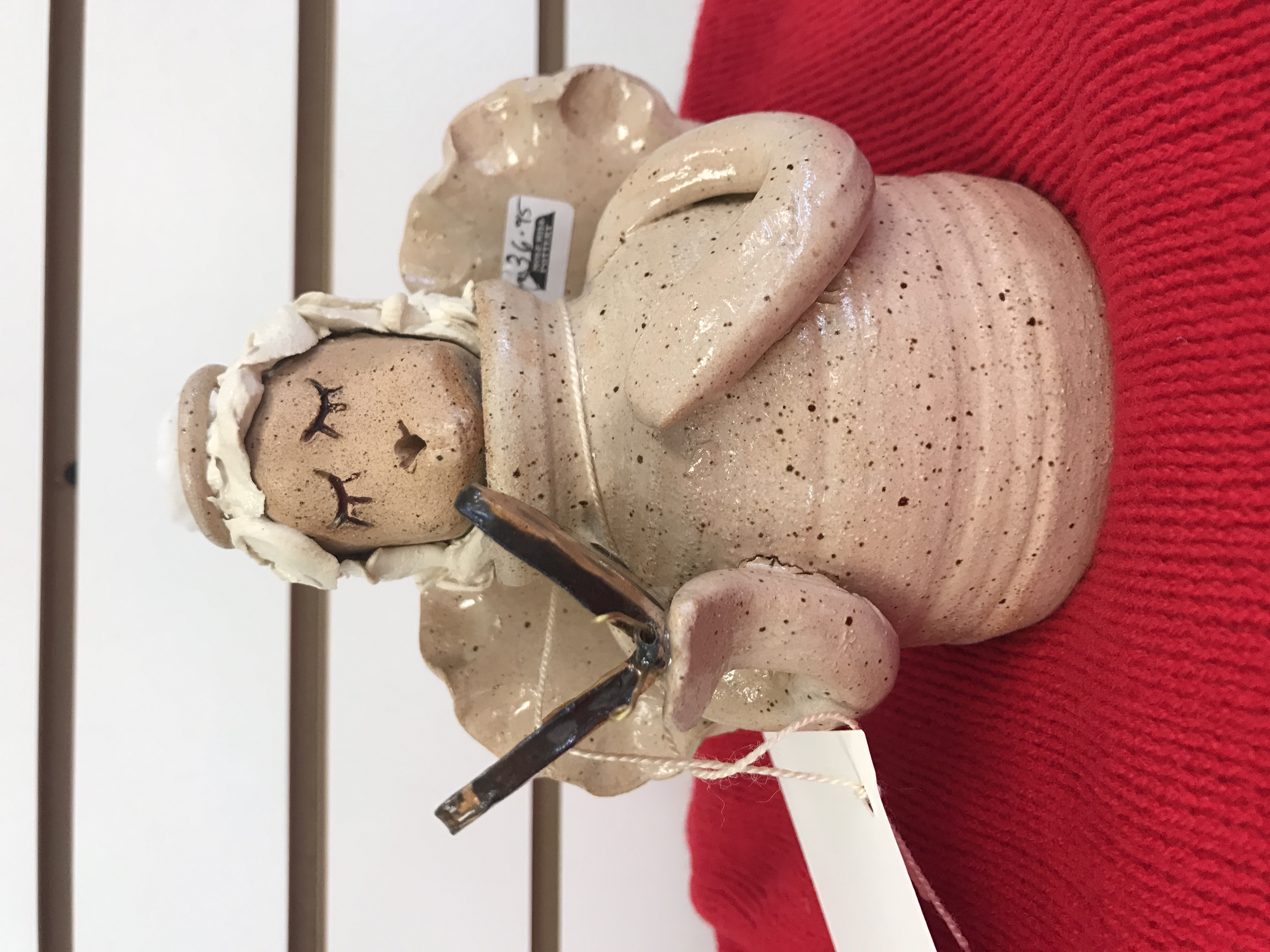 A new Mole Hill Pottery "Hallelujah Angel" is released each year at All Creatures Great and Small. The 2016 angel holds a monarch butterfly.