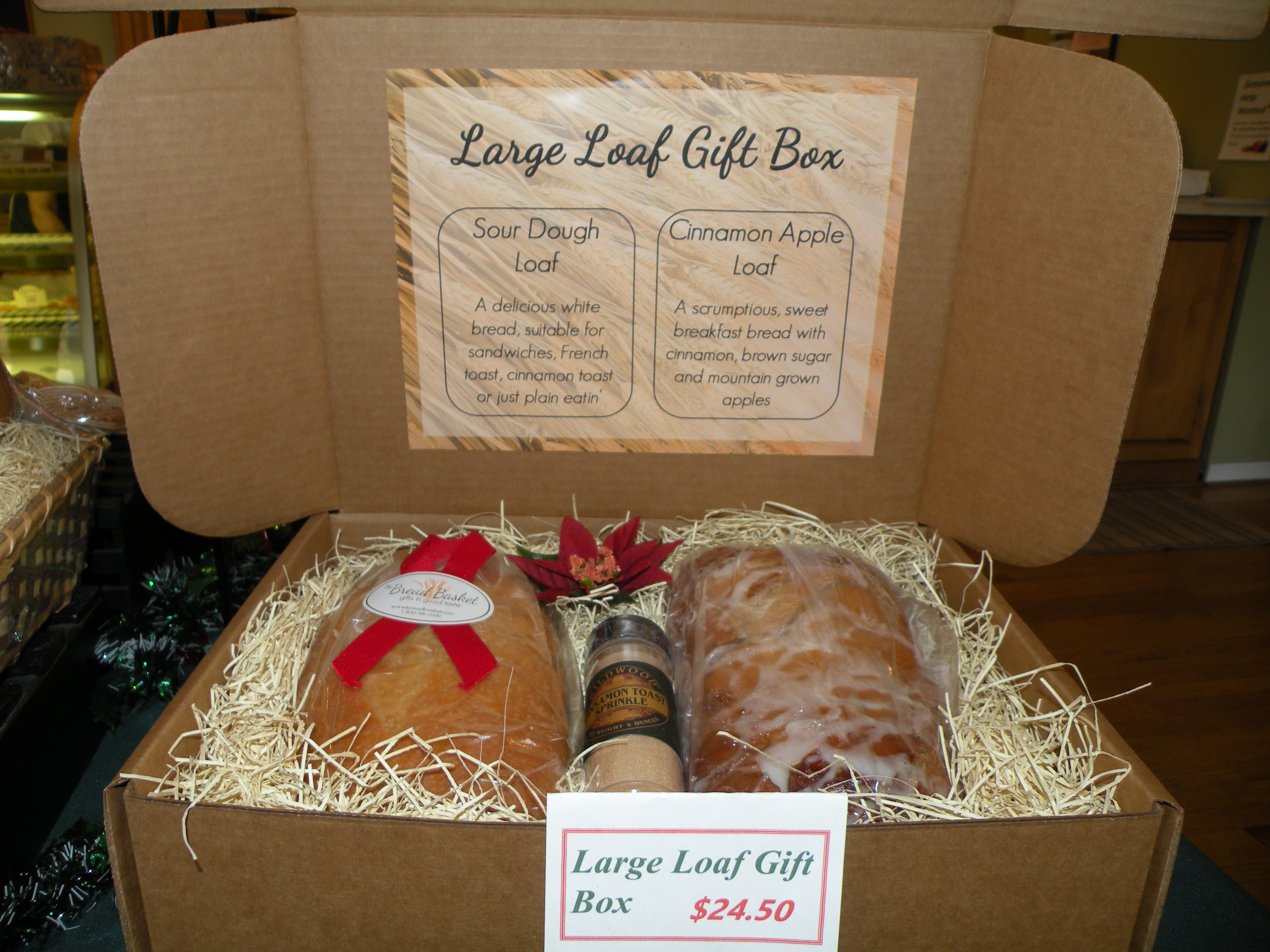 Gift boxes from the Bread Basket can be shipped nationwide, but must be ordered by Wednesday, Dec. 14 to arrive by Christmas.