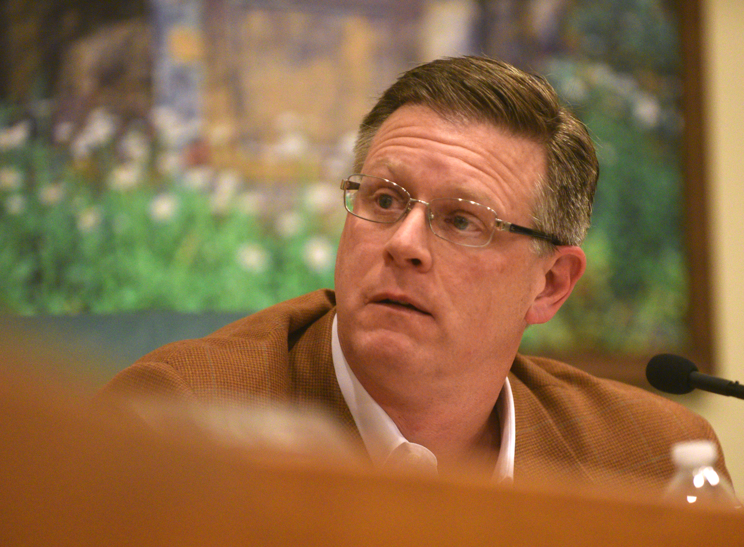 Signal Mountain Mayor Chris Howley speaks during a town council meeting Monday, Dec. 12, 2016, at the Signal Mountain Town Hall.