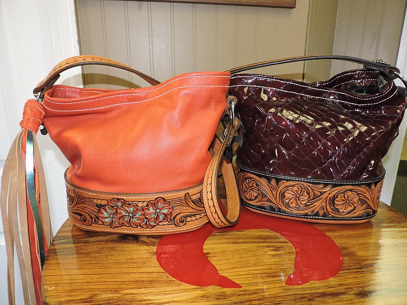 These custom purses were created by hand by Haslerig Saddlery owner David Haslerig.