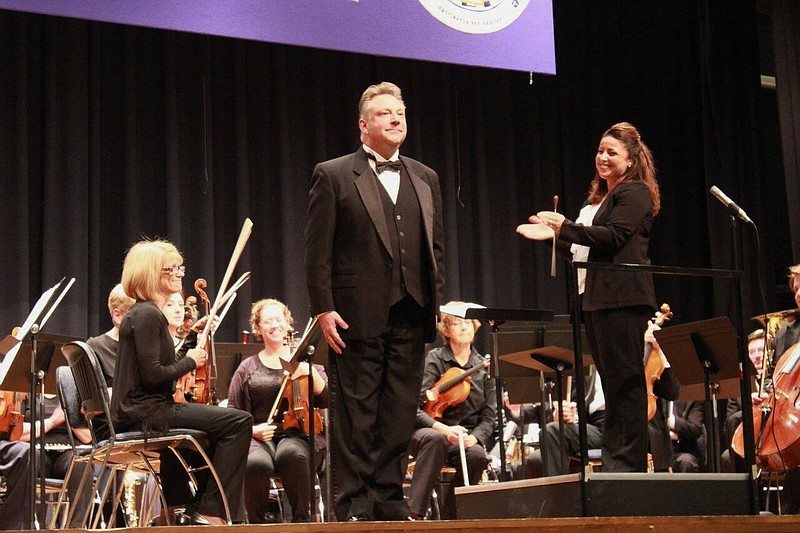 The Cleveland Orchestra of Tennessee will present a "Holiday Pops Winter Wonderland" concert Friday, Dec. 16, at Cleveland State Community College, 3535 Adkisson Drive NW in Cleveland, Tenn. The orchestra will be conducted by Music Director Sarah Pearson, right, and feature vocals prepared by Dr. Ron Brendel, center.