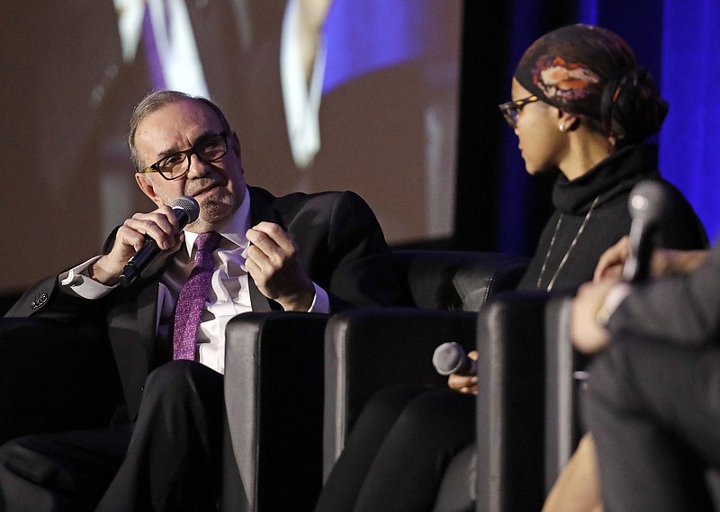 Carlos Sada, left, Mexico's ambassador to the United States, takes part in a panel discussion during a session of the National Immigration Integration Conference Monday, Dec. 12, 2016, in Nashville. The national meeting of immigration advocates scheduled in Nashville was meant to be a celebration of gains made in recent years, especially in the South. Now it may turn into a strategy session for defending advances against a Trump presidency. (AP Photo/Mark Humphrey)