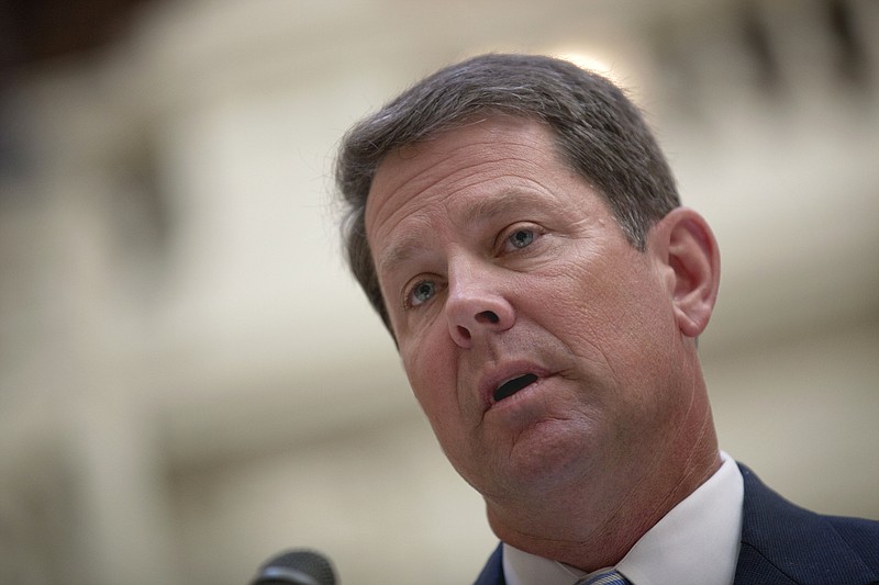 
              FILE - In this Sept. 29, 2011 file photo, Georgia Secretary of State Brian Kemp speaks in Atlanta. The state of Georgia is asking President-elect Donald Trump to investigate “failed cyber-attacks” on its Secretary of State’s network firewall apparently by the U.S. Homeland Security Department.  (AP Photo/David Goldman, File)
            