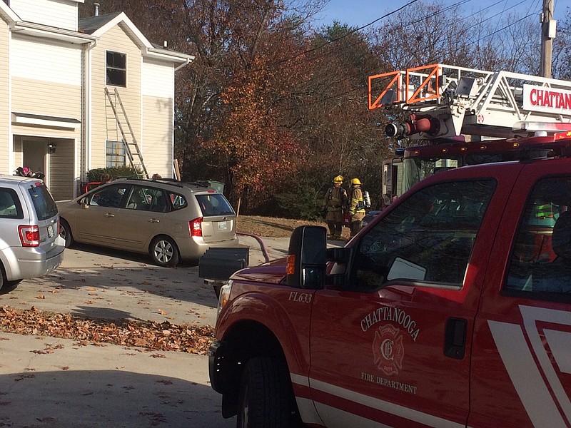 Firefighters respond to an apartment fire in Hixson where a mother and baby were inside. 