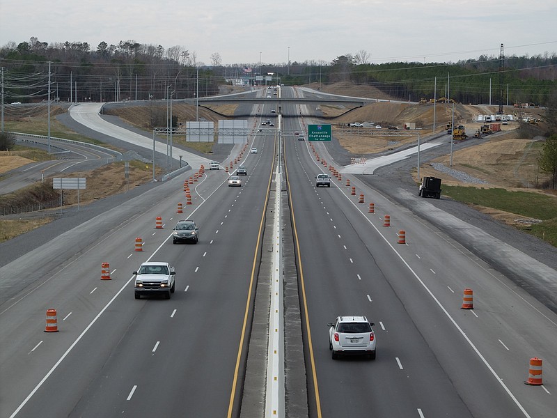 A portion of the interchange at Stones Lake Road, and APD 40 in Bradley County, is now open. The new roadway connects Interstate 75 to a planned industrial park south of APF 40 and west of U.S. Highway 11.