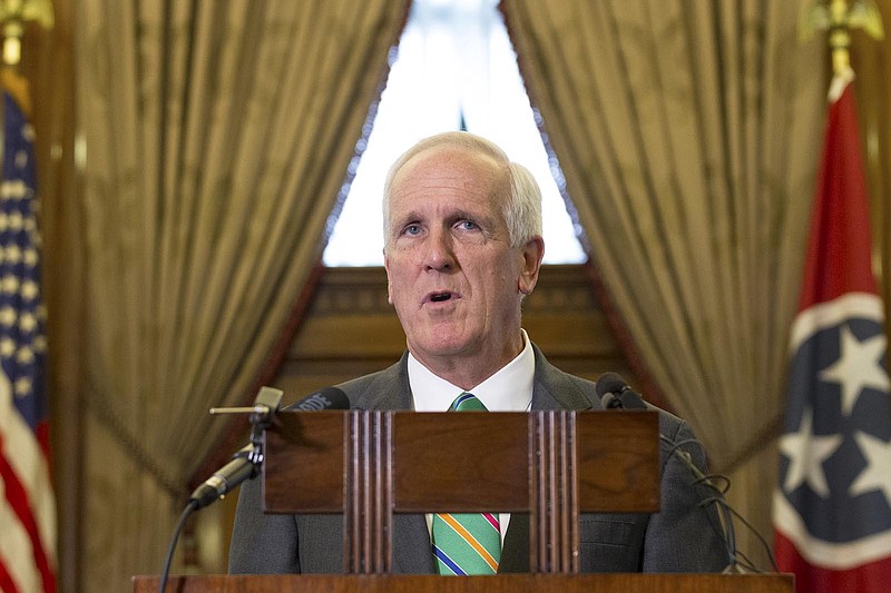 Herbert Slatery speaks about his appointment as attorney general in the Tennessee Supreme Court chamber in Nashville on Sept. 15, 2014. (AP Photo/Erik Schelzig)