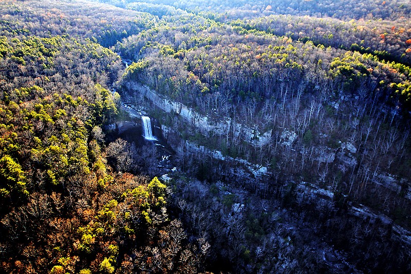 Staff photo by Dan Henry/Chattanooga Times Free Press - December 01, 2010. The Lula Lake land trust area atop Lookout Mountain looking Northeast. Aerials from Hamilton County and Bradley County.