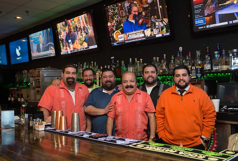 Ruiz family at the Northgate location of their restaurant, El Meson. (Photo by Mark Gilliland)